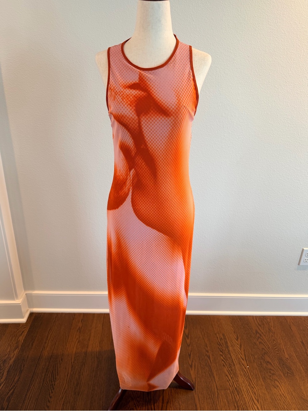 Mesh “Kissing Lovers” Maxi Tank Dress